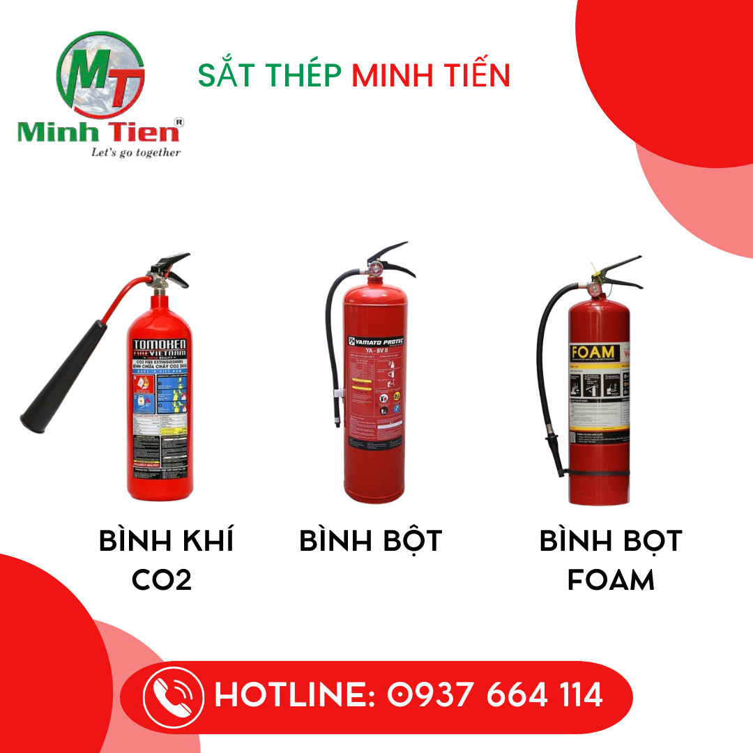 Các loại bình chữa cháy tại Minh Tiến