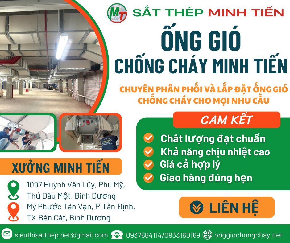 Minh Tiến - Nhận lắp đặt, thi công ống gió chống cháy