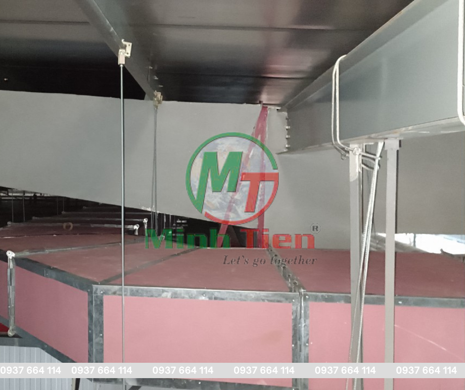 Ống gió bọc thạch cao chống cháy Minh Tiến